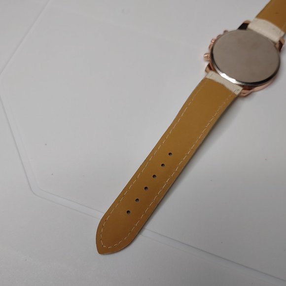 Geneva Rose Gold Tone And Off White Watch - Picture 13 of 13